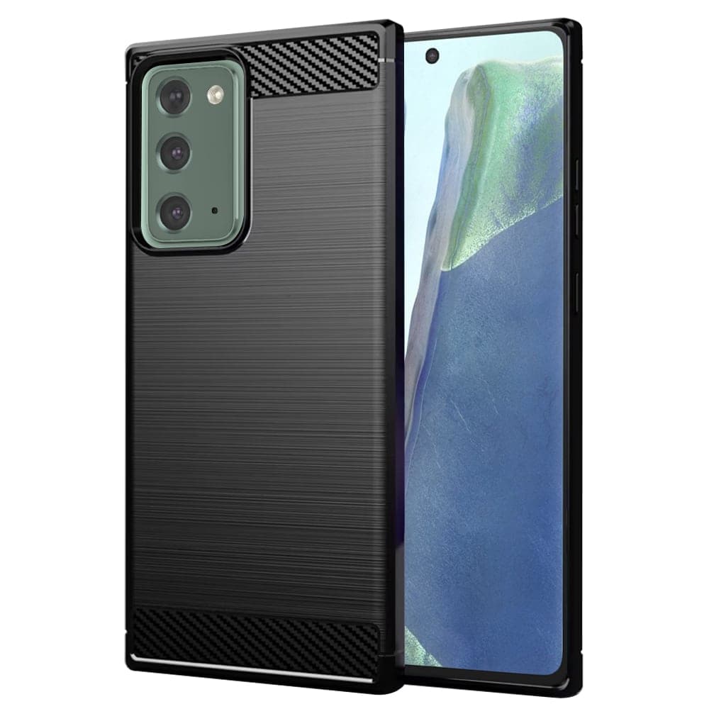 Techsuit Carbon Silicone - θήκη για Samsung Galaxy Note20 - Μαύρο