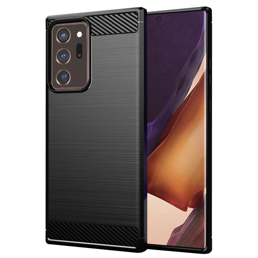 Techsuit Carbon Silicone - θήκη για Samsung Galaxy Note20 Ultra - Μαύρο