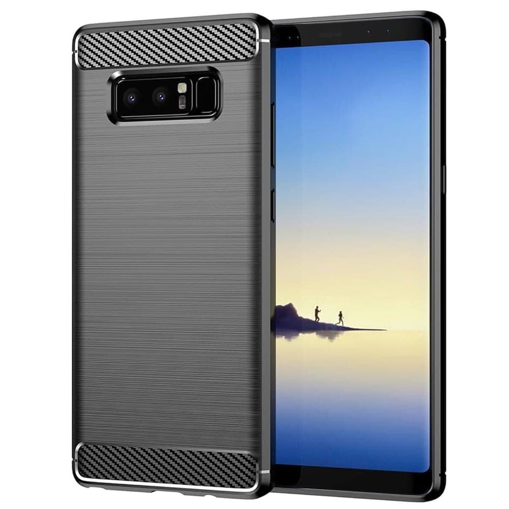 Techsuit Carbon Silicone - θήκη για Samsung Galaxy Note8 - Μαύρο