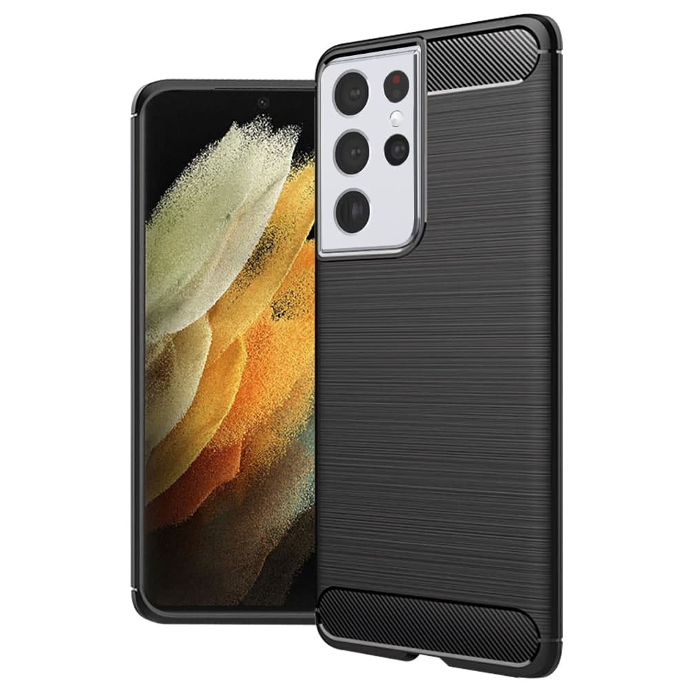 Techsuit CarbonFiber - θήκη για Samsung Galaxy S21 Ultra 5G - Μαύρο