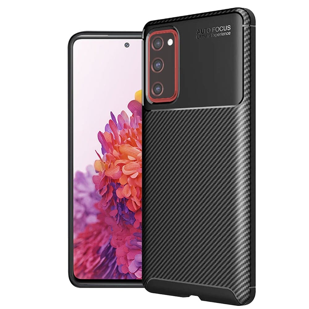 Techsuit CarbonFiber - θήκη για Samsung Galaxy S20 FE - Μαύρο