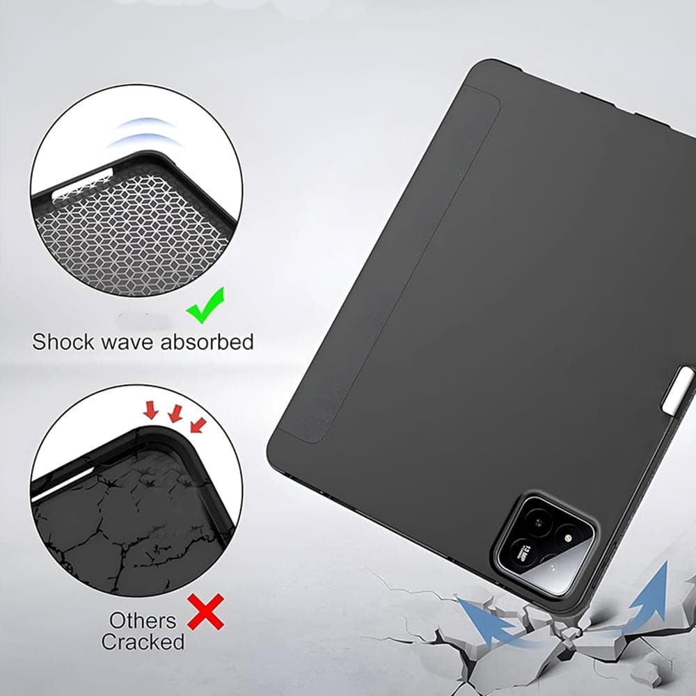 Techsuit - Flex Trifold (με Θήκη για Μολύβι) - Xiaomi Pad 7 / 7 Pro - Μαύρο 5
