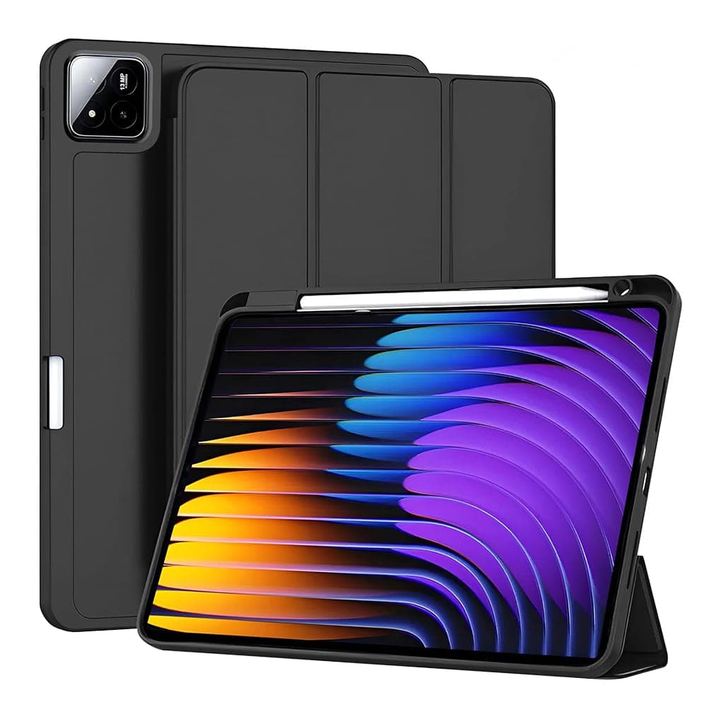 Techsuit - Flex Trifold (με Θήκη για Μολύβι) - Xiaomi Pad 7 / 7 Pro - Μαύρο