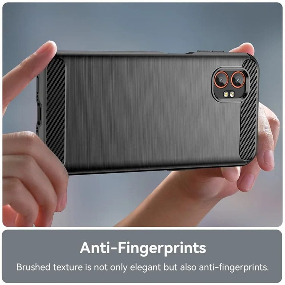 Techsuit Carbon Silicone - θήκη για Samsung Galaxy XCover7 Pro - Μαύρο 3