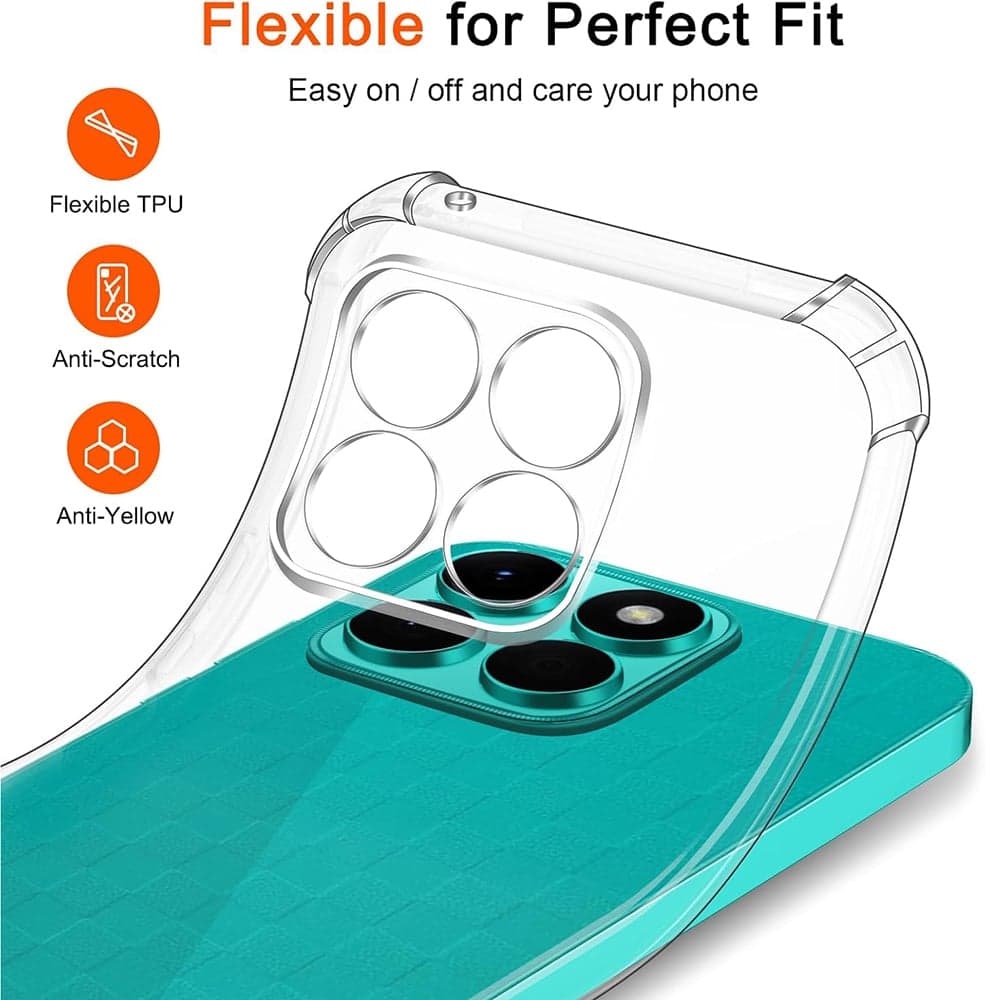 Techsuit Shockproof Clear Silicone - θήκη για Honor X8c - Διάφανο 3