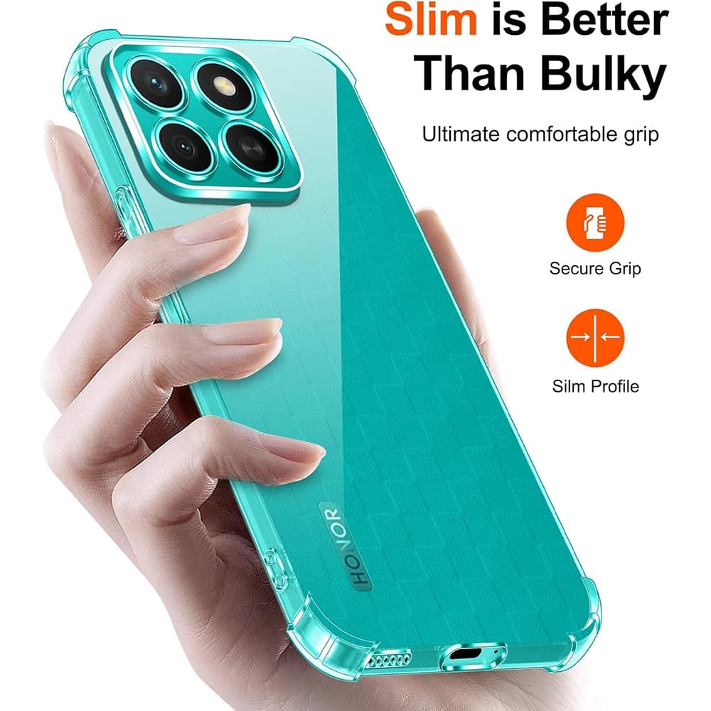 Techsuit Shockproof Clear Silicone - θήκη για Honor X8c - Διάφανο 5