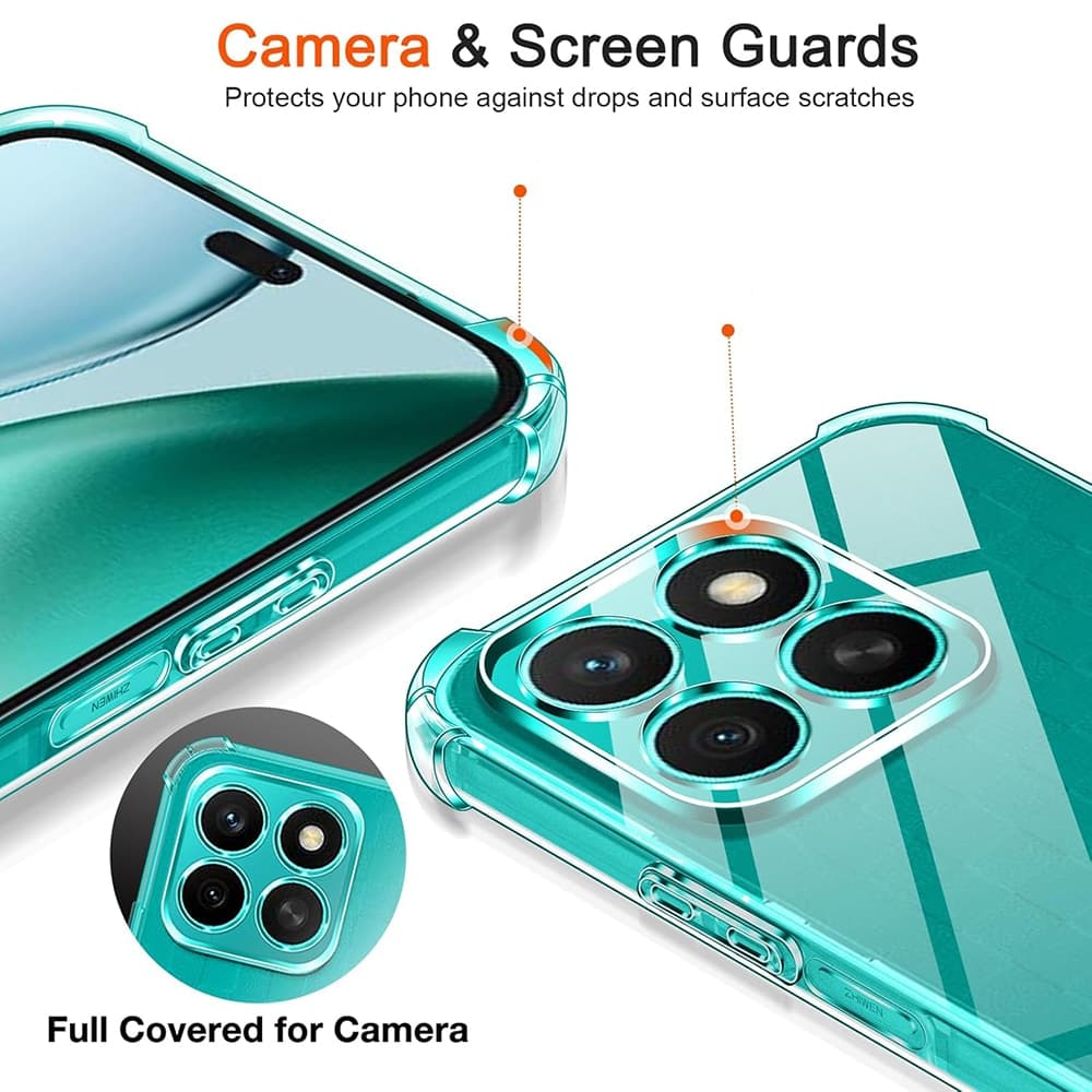 Techsuit Shockproof Clear Silicone - θήκη για Honor X8c - Διάφανο 4