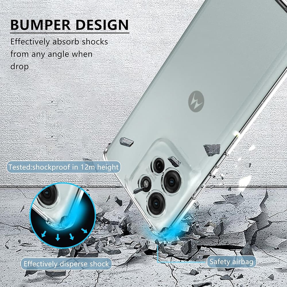 Techsuit Shockproof Clear Silicone - θήκη για Motorola Moto G75 - Διάφανο 4