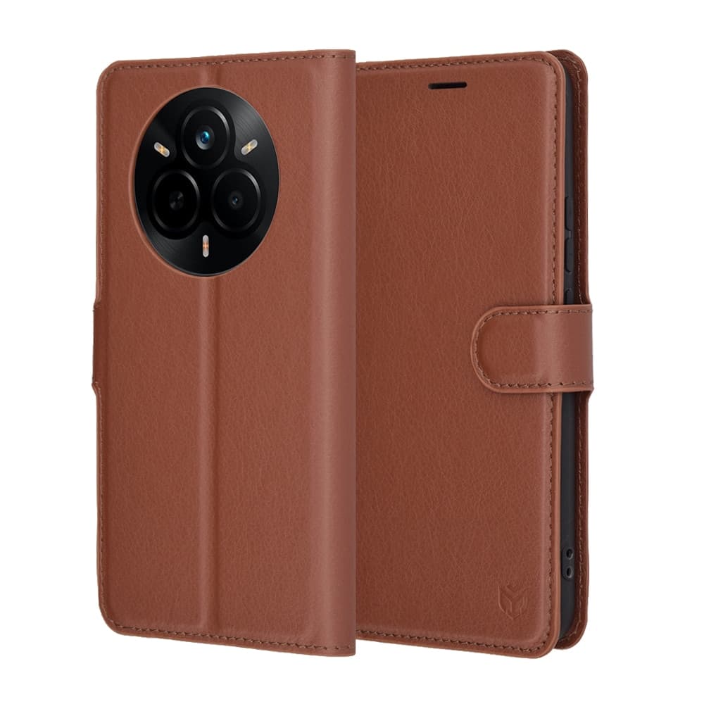 Techsuit Leather Folio - θήκη για Realme 14 Pro - Καφέ