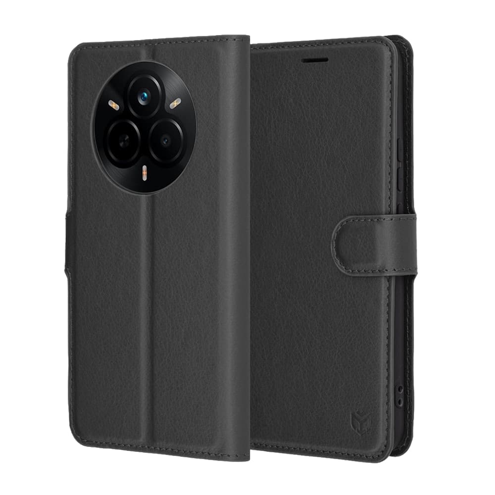 Techsuit Leather Folio - θήκη για Realme 14 Pro - Μαύρο