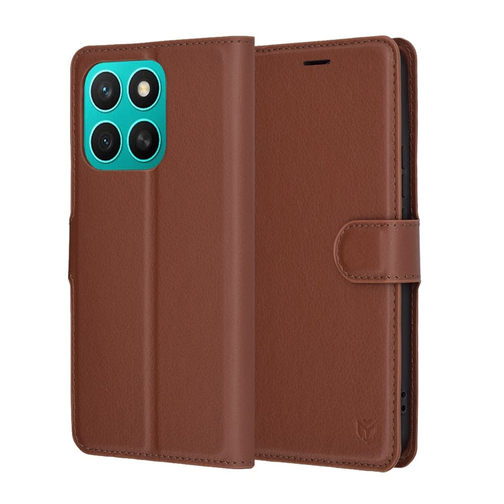 Techsuit Leather Folio - θήκη για Honor X8c - Καφέ
