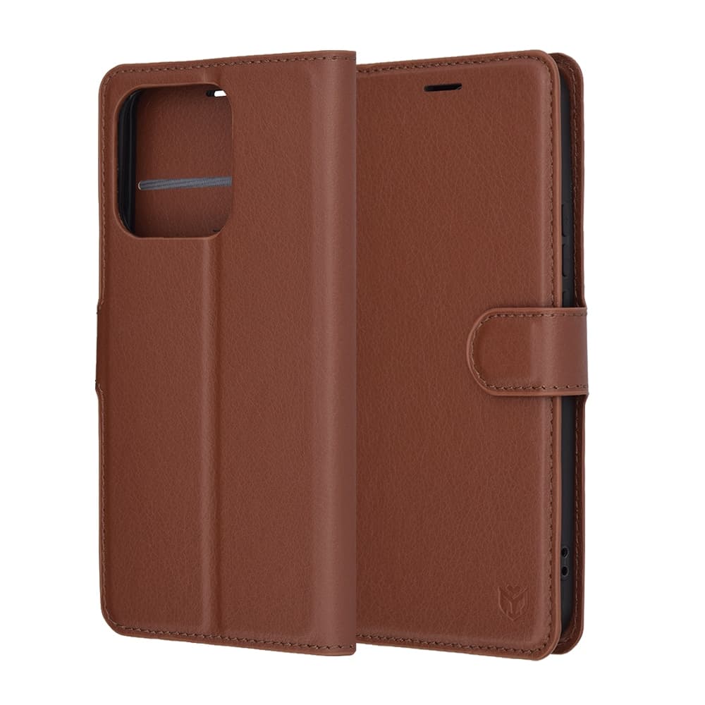 Techsuit Leather Folio - θήκη για Honor X8c - Καφέ 6