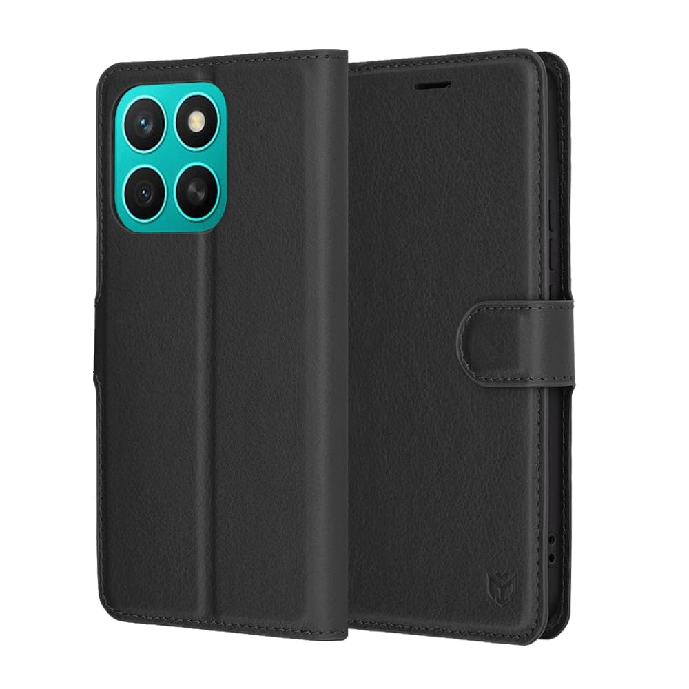 Techsuit Leather Folio - θήκη για Honor X8c - Μαύρο