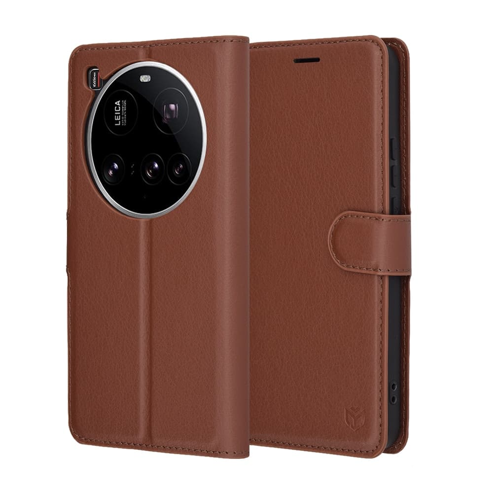 Techsuit Leather Folio - θήκη για Xiaomi 15 Ultra - Καφέ