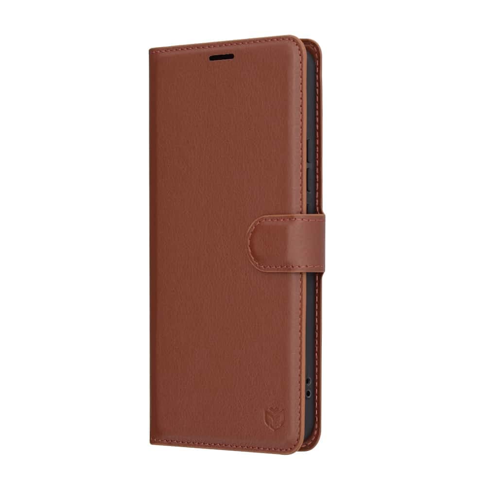 Techsuit Leather Folio - θήκη για Xiaomi Redmi Note 14 4G - Καφέ 4