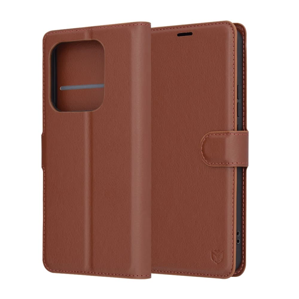 Techsuit Leather Folio - θήκη για Xiaomi Redmi Note 14 4G - Καφέ 6