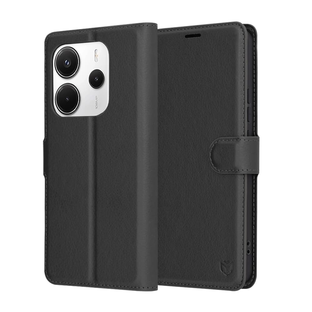 Techsuit Leather Folio - θήκη για Xiaomi Redmi Note 14 4G - Μαύρο
