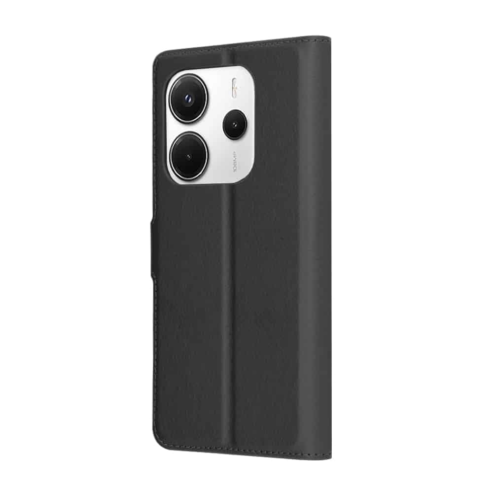 Techsuit Leather Folio - θήκη για Xiaomi Redmi Note 14 5G - Μαύρο 5