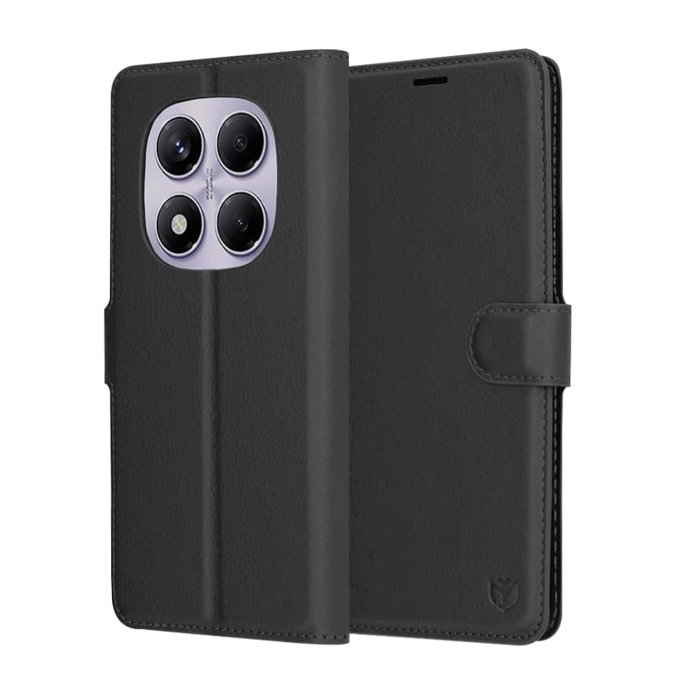 Techsuit Leather Folio - θήκη για Xiaomi Redmi Note 14 Pro 4G - Μαύρο