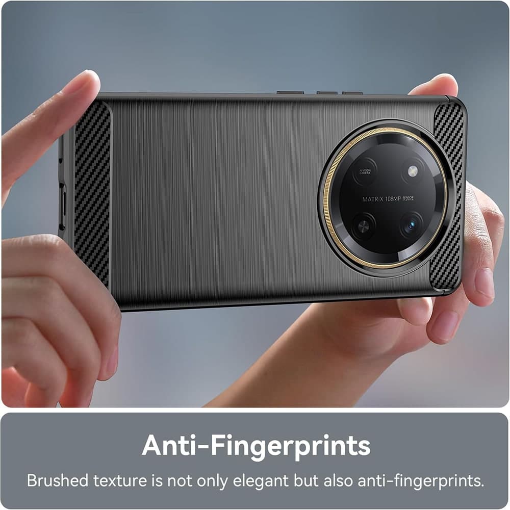 Techsuit Carbon Silicone - θήκη για Honor Magic7 Lite - Μαύρο 3