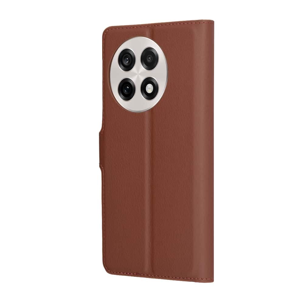 Techsuit Leather Folio - θήκη για Oneplus 13R - Καφέ 5