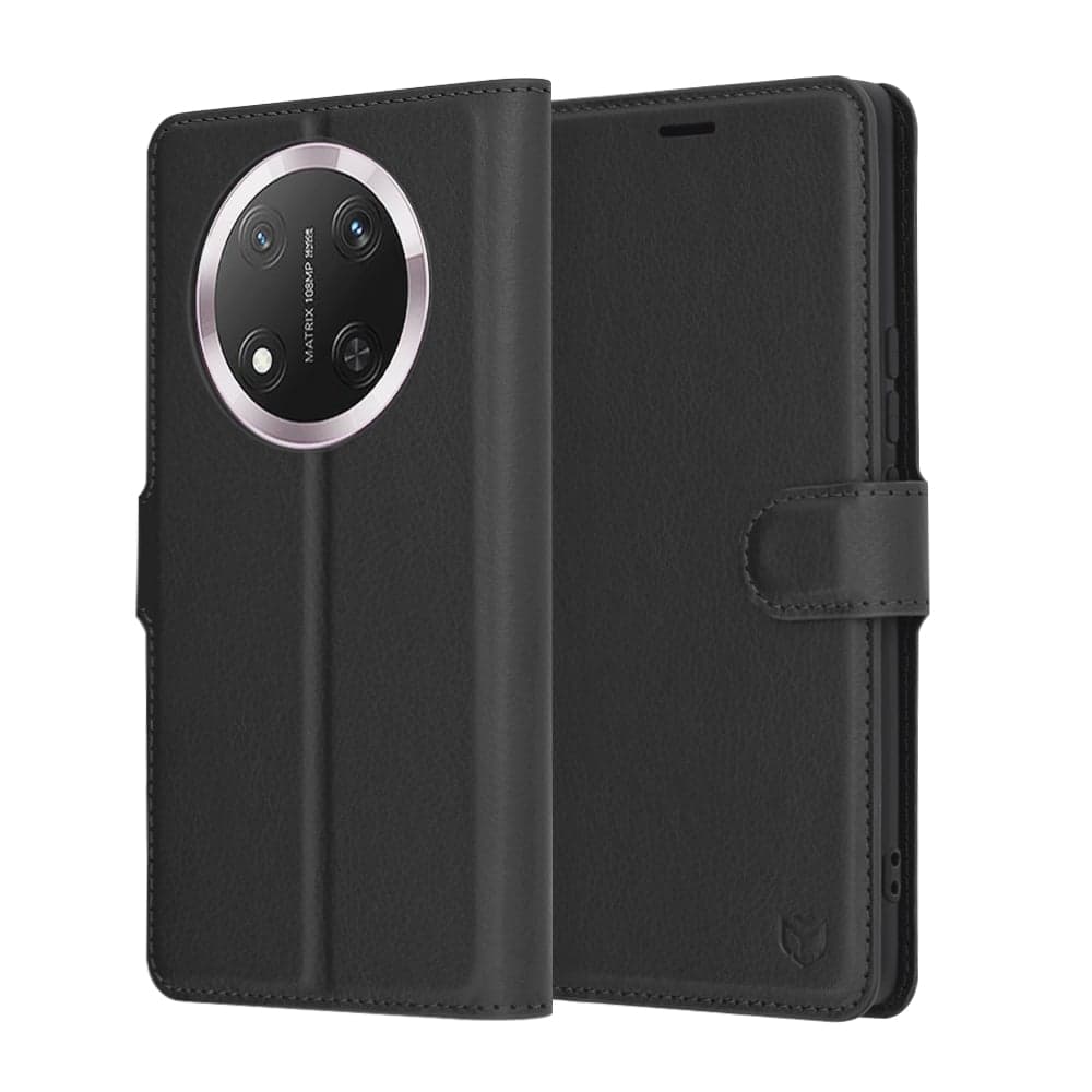 Techsuit Leather Folio - θήκη για Honor Magic7 Lite - Μαύρο