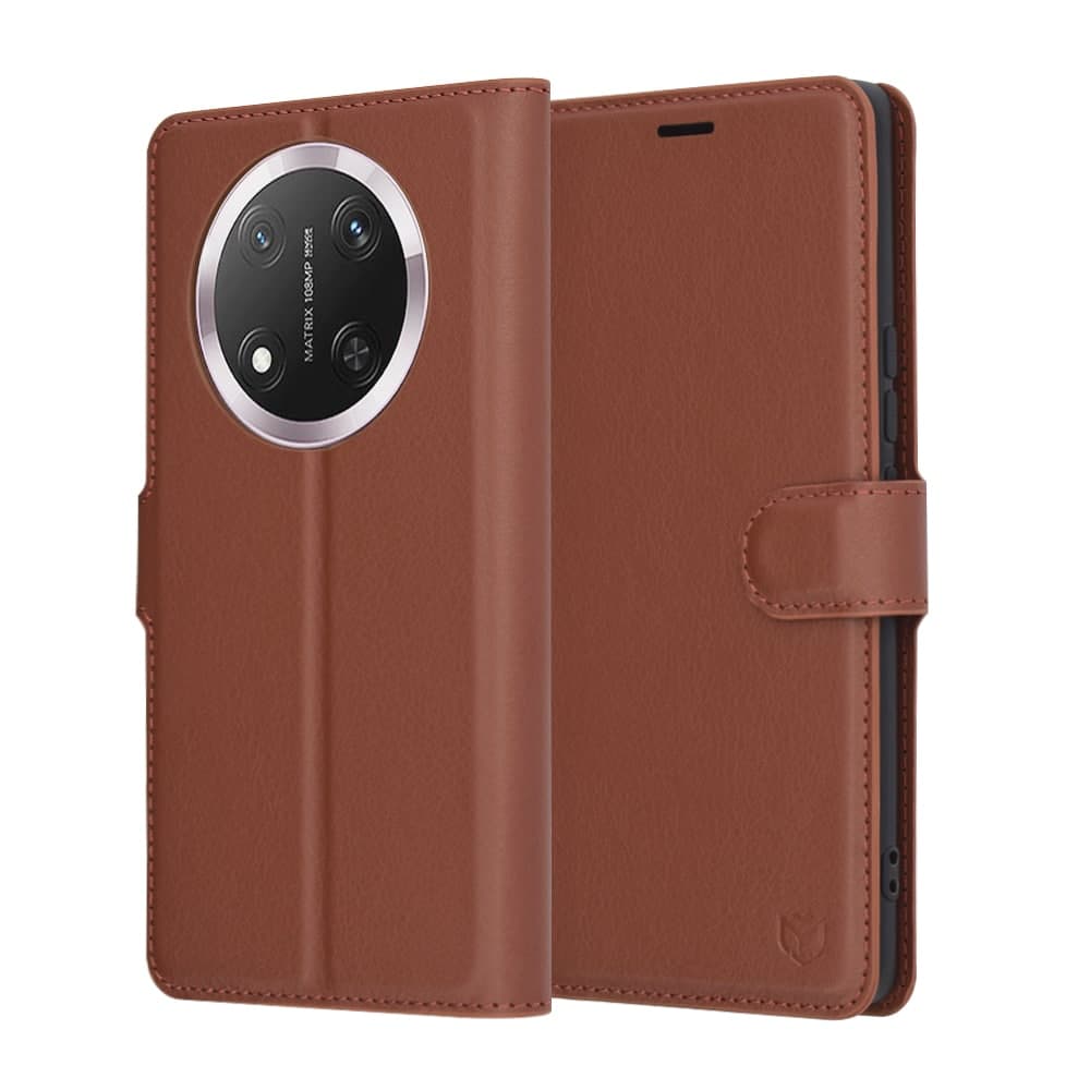 Techsuit Leather Folio - θήκη για Honor Magic7 Lite - Καφέ