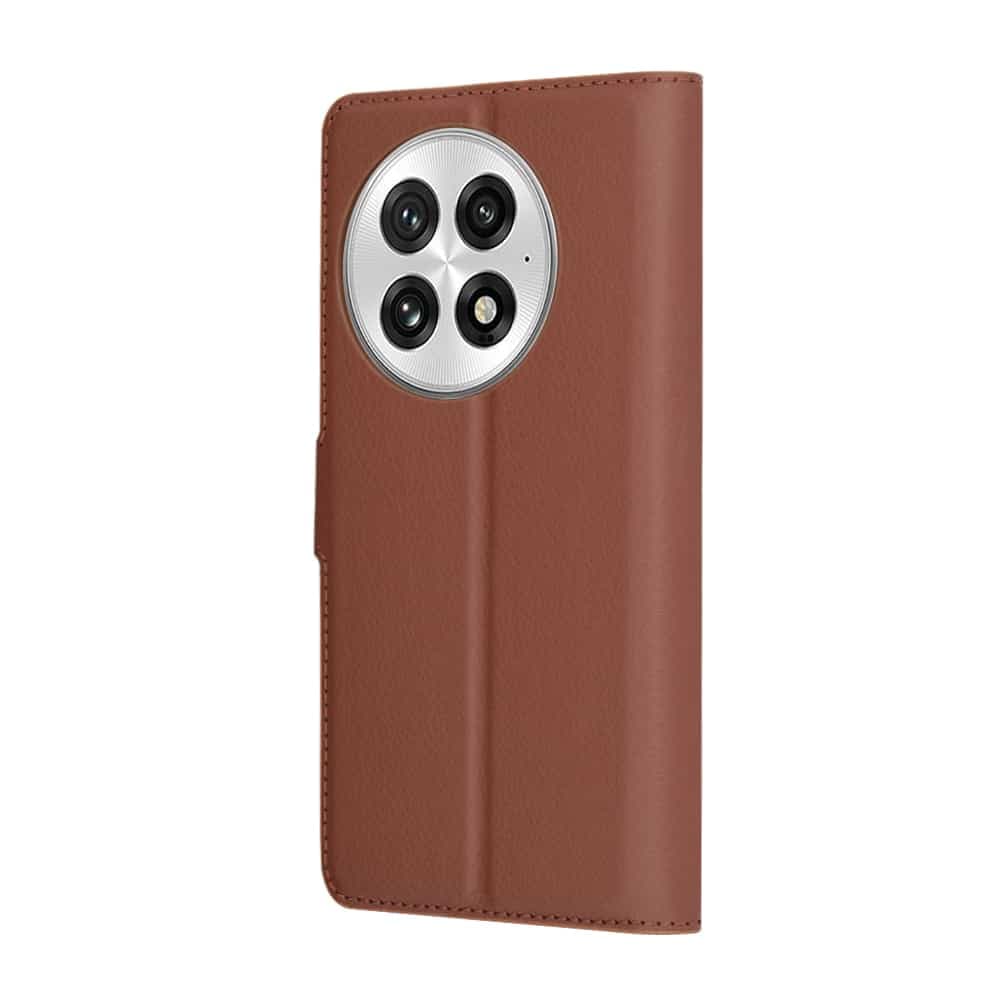 Techsuit Leather Folio - θήκη για Oneplus 13 - Καφέ 5