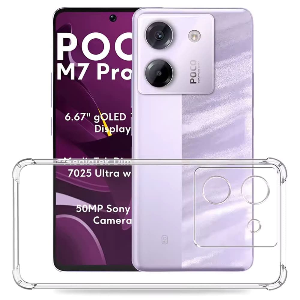 Techsuit Shockproof Clear Silicone - θήκη για Xiaomi Poco M7 Pro 5G - Διάφανο 2