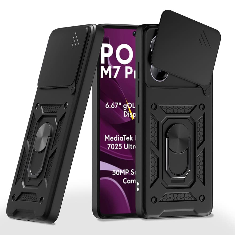Techsuit CamShield Series - θήκη για Xiaomi Poco M7 Pro 5G - Μαύρο