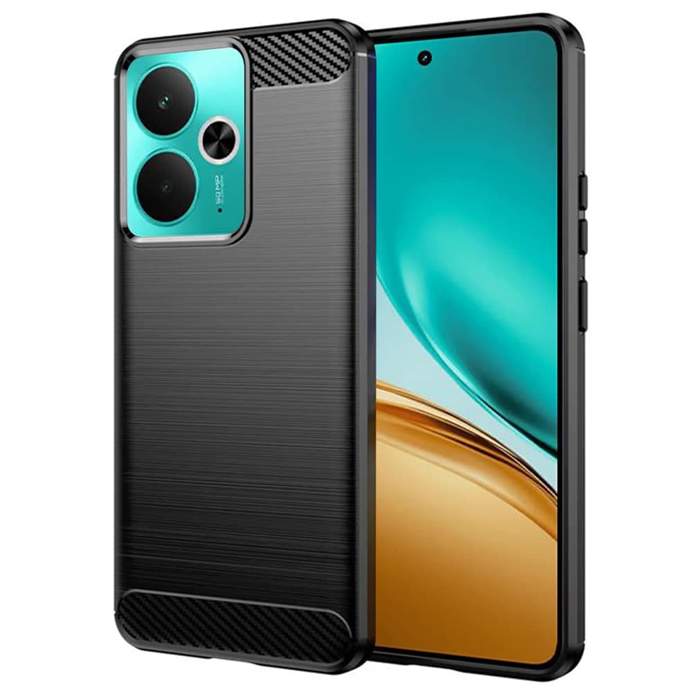 Techsuit Carbon Silicone - θήκη για Realme 14 / 14T - Μαύρο