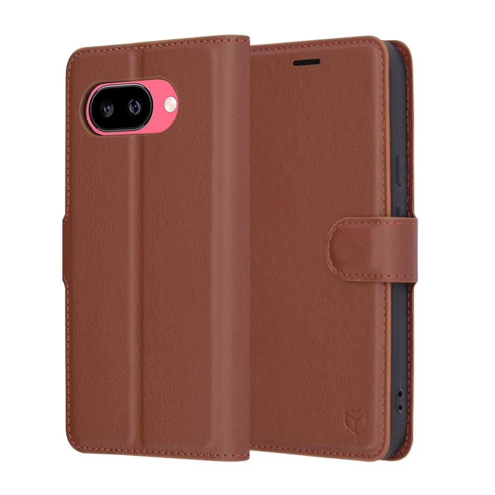 Techsuit Leather Folio - θήκη για Google Pixel 9a - Γκρι