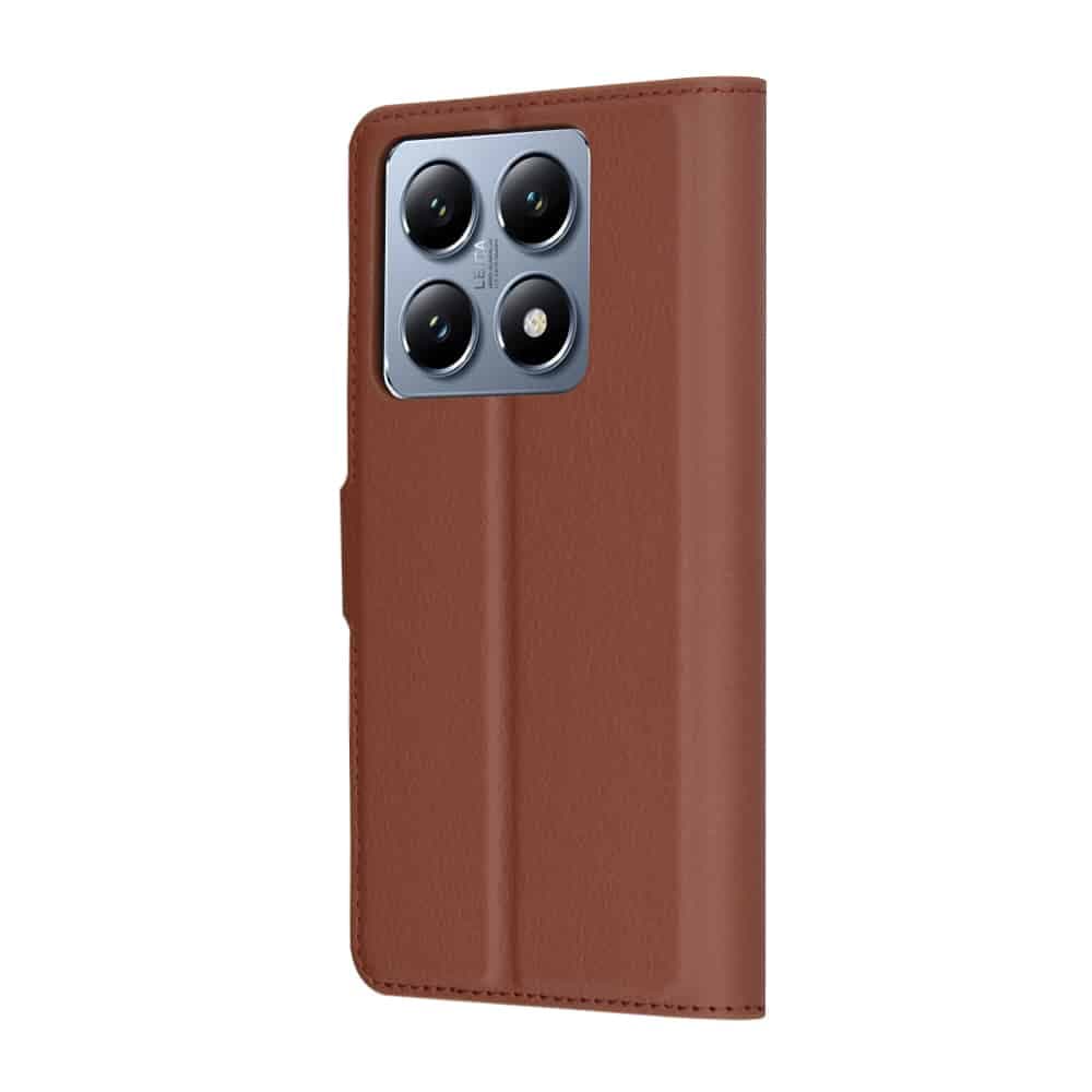 Techsuit Leather Folio - θήκη για Xiaomi 14T Pro - Καφέ 5