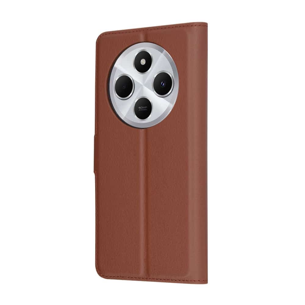 Techsuit Leather Folio - θήκη για Xiaomi Redmi 14C - Καφέ 5