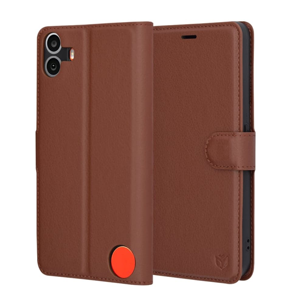 Techsuit Leather Folio - θήκη για Nothing CMF Phone 1 - Γκρι