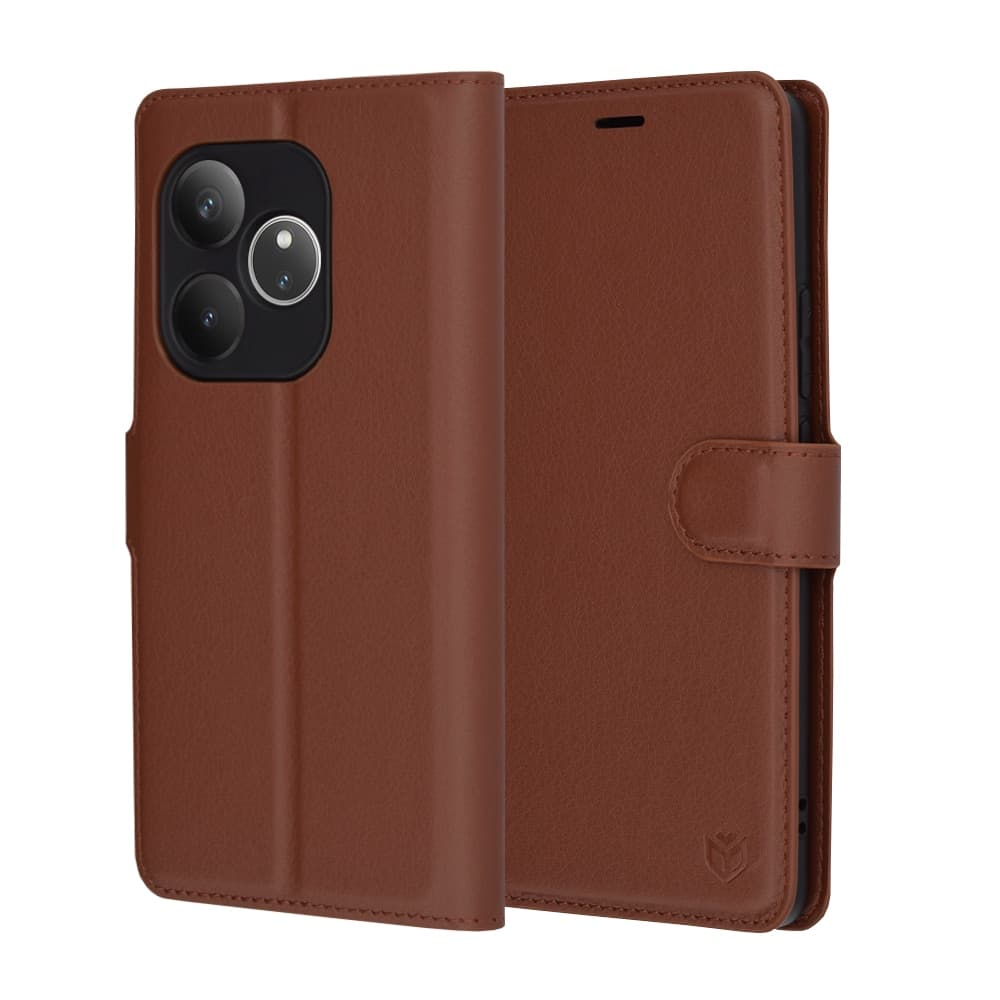 Techsuit Leather Folio - θήκη για Realme GT 5G - Καφέ