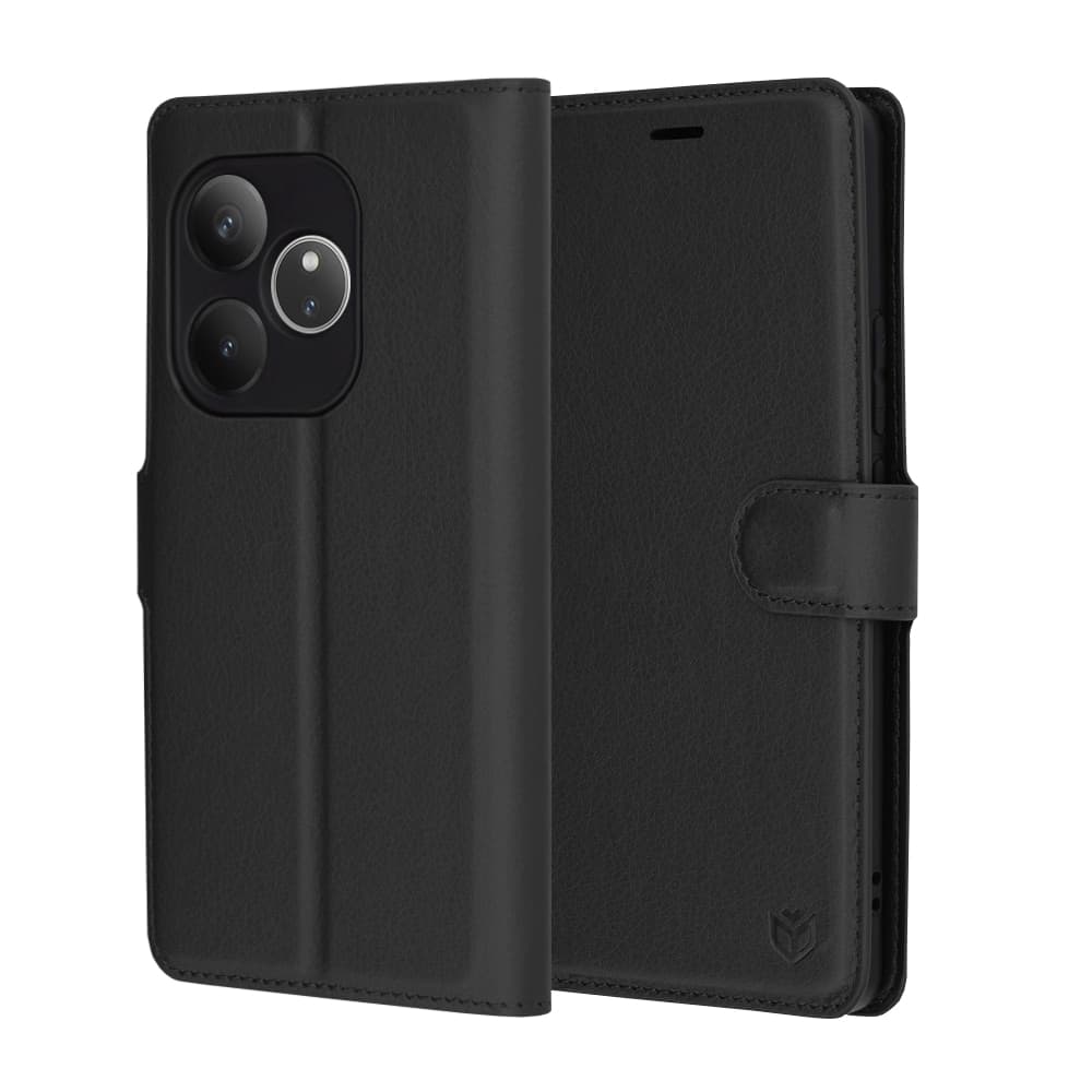 Techsuit Leather Folio - θήκη για Realme GT 5G - Μαύρο
