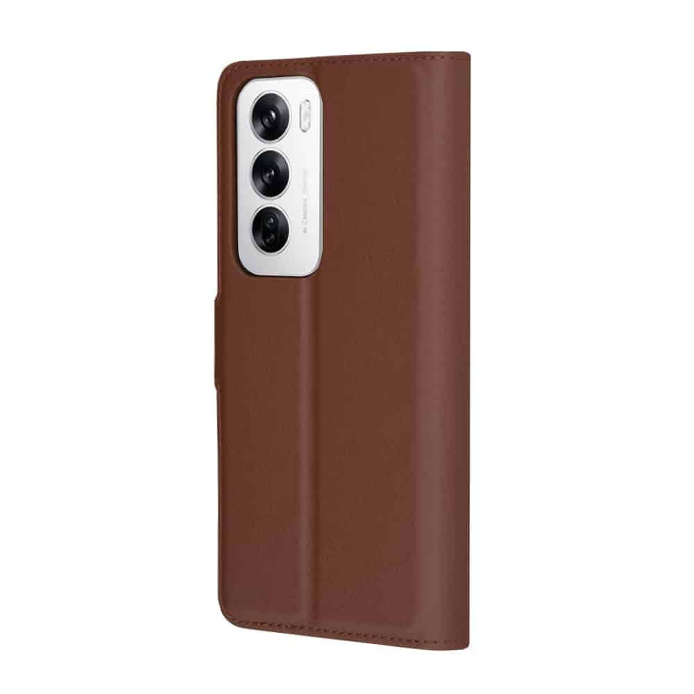 Techsuit Leather Folio - θήκη για Oppo Reno12 - Καφέ 5