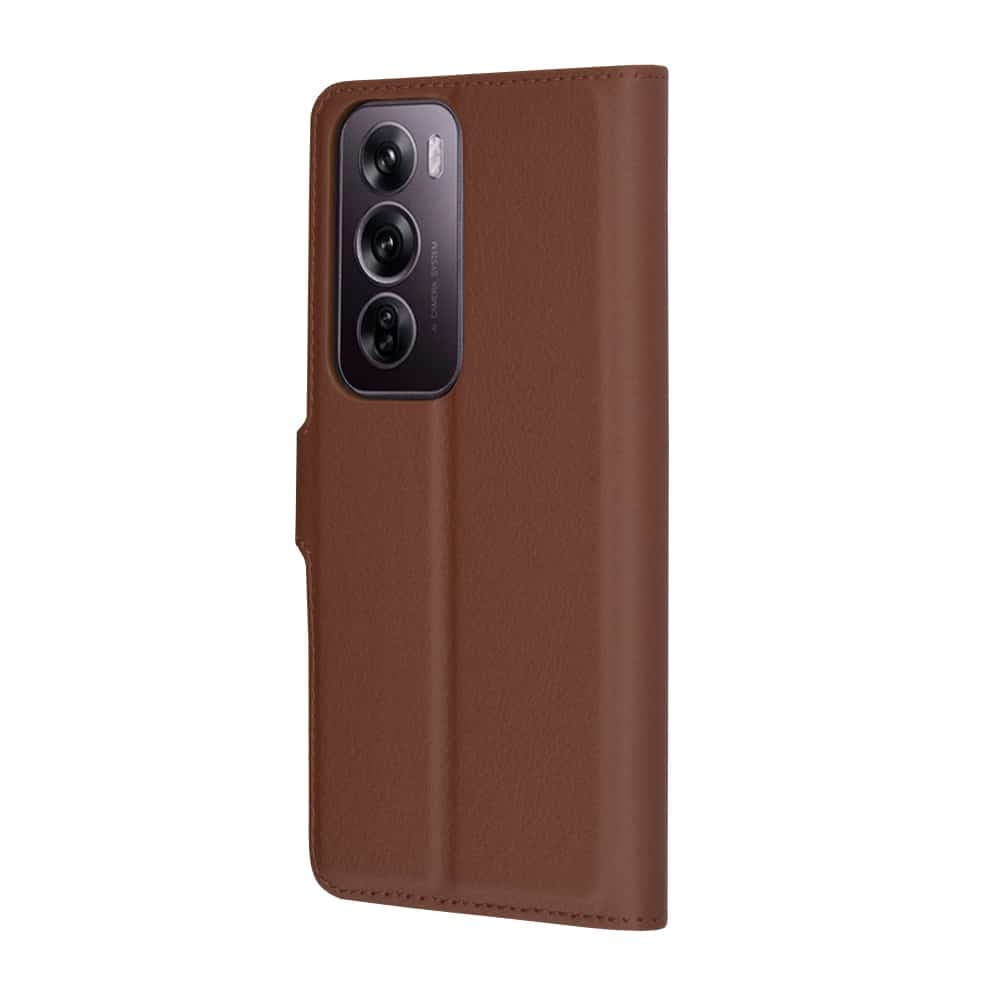Techsuit Leather Folio - θήκη για Oppo Reno12 Pro - Καφέ 5