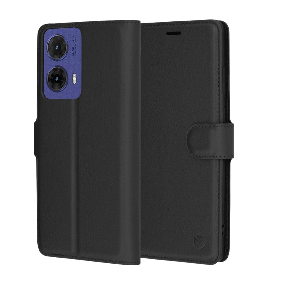 Techsuit Leather Folio - θήκη για Motorola Moto G85 - Μαύρο