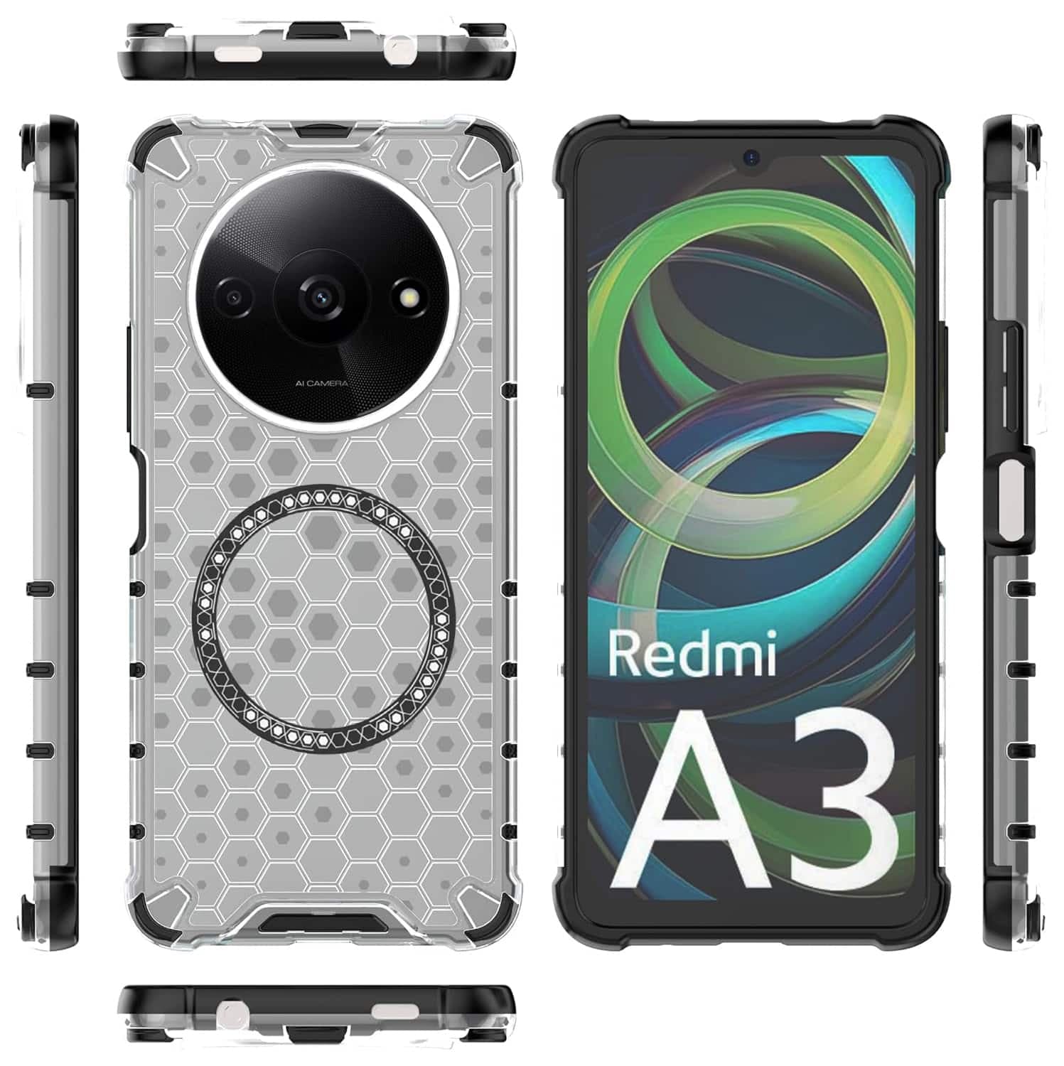 Techsuit HoneyComb Shield - θήκη για Xiaomi Redmi A3 / A3x - Λευκό 2