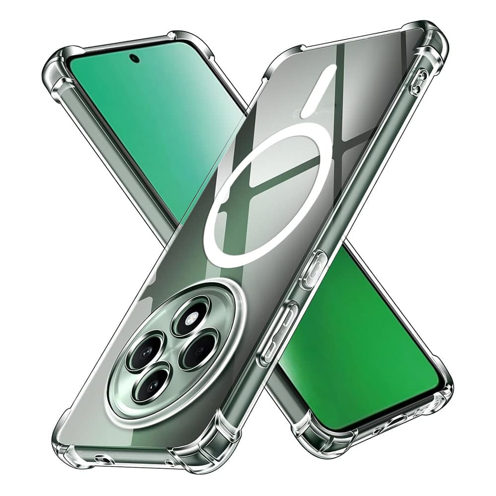 Techsuit Shockproof Clear Silicone MagSafe - θήκη για Oppo Reno12 F 4G - Διάφανο