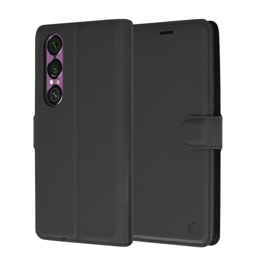 Techsuit Leather Folio - θήκη για Sony Xperia 1 VI - Μαύρο