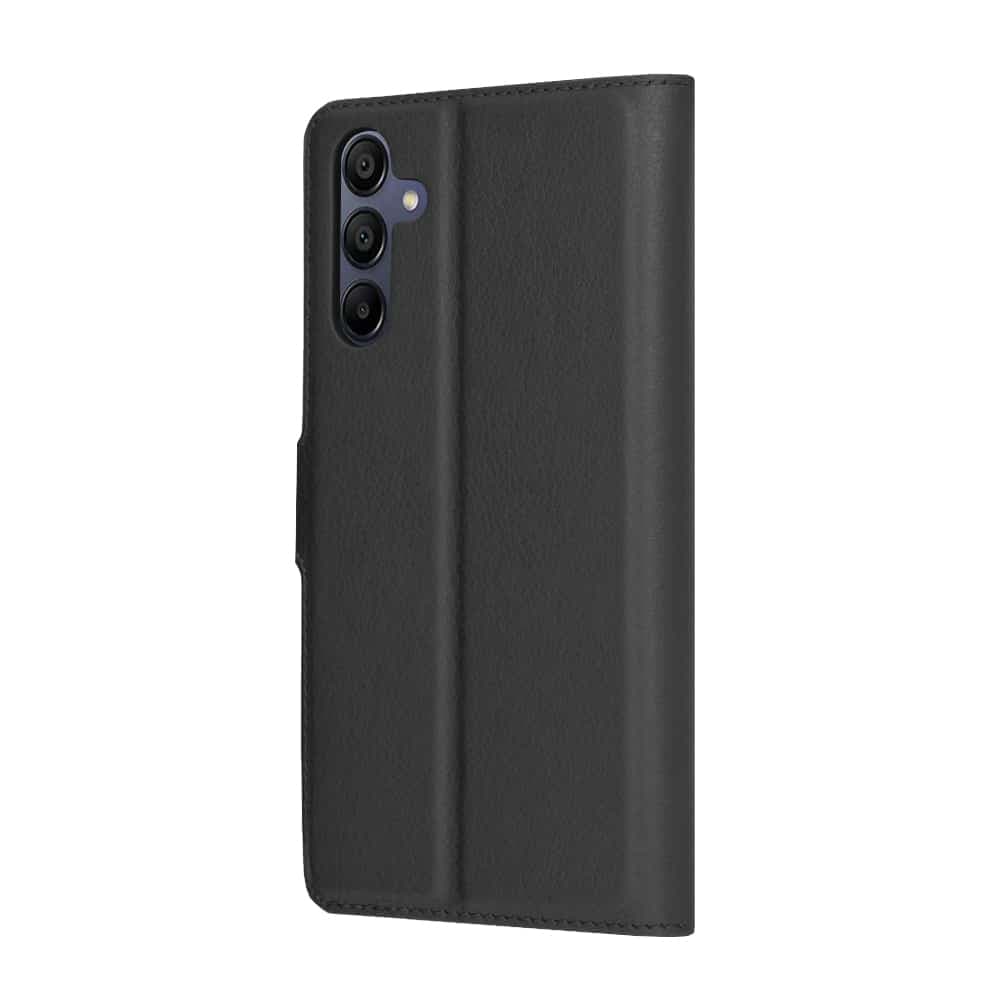 Techsuit Leather Folio - θήκη για Samsung Galaxy A15 5G - Μαύρο 5