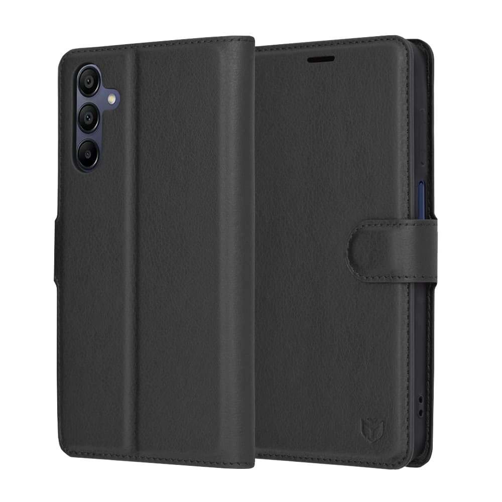 Techsuit Leather Folio - θήκη για Samsung Galaxy A15 5G - Μαύρο