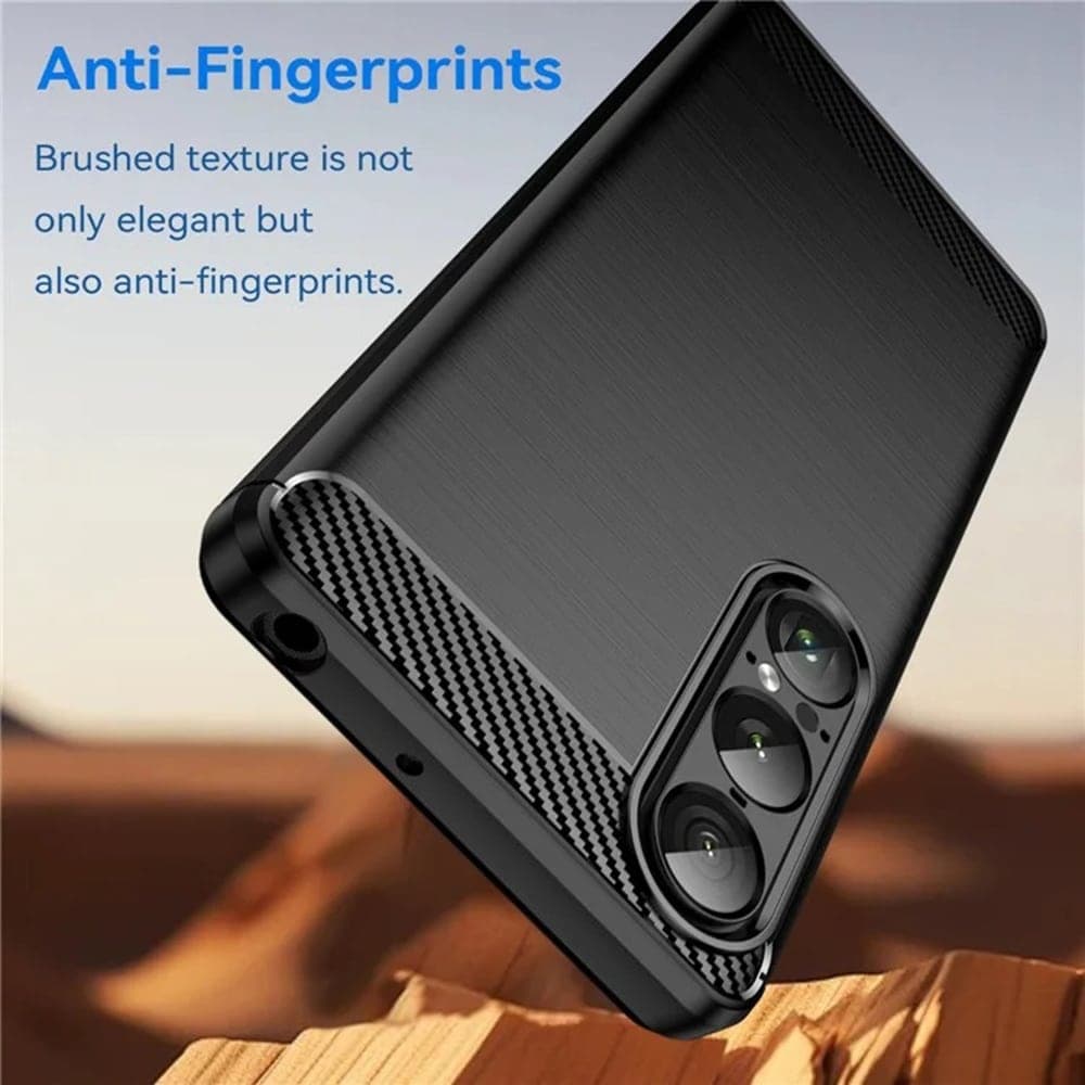 Techsuit Carbon Silicone - θήκη για Sony Xperia 1 VII - Μαύρο 6