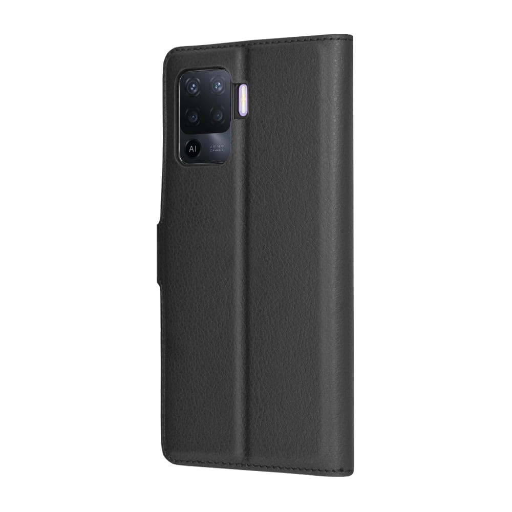 Techsuit Leather Folio - θήκη για Oppo Reno5 Lite / A94 4G - Μαύρο 5