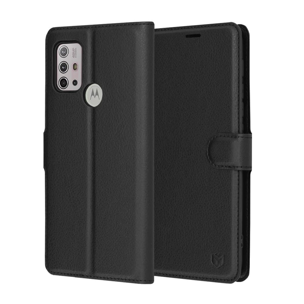 Techsuit Leather Folio - Motorola Moto G10 - Μαύρο