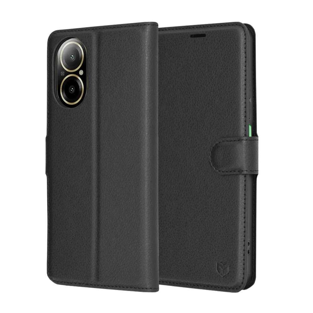 Techsuit Leather Folio - θήκη για Realme C67 / 4G - Μαύρο