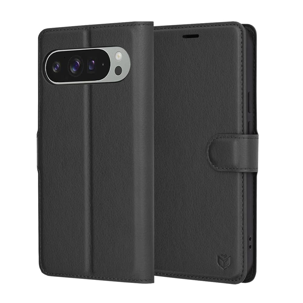 Techsuit Leather Folio - θήκη για Google Pixel 9 Pro XL - Μαύρο
